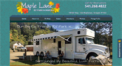 Desktop Screenshot of maplelanervparkandmarina.com