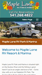 Mobile Screenshot of maplelanervparkandmarina.com